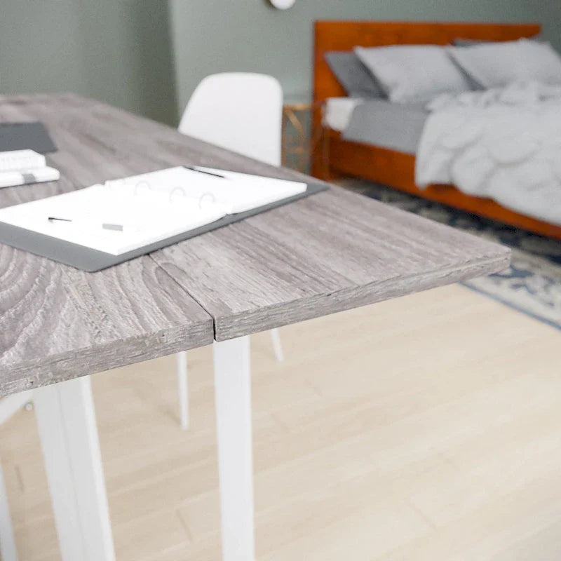 SEI Furniture Driness Grey Folding Drop Leaf Table