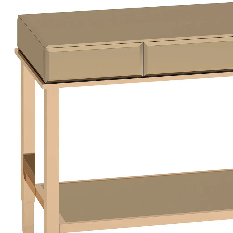 iNSPIRE Q Bold Camille Mirrored Console Table TV Stand with Drawer