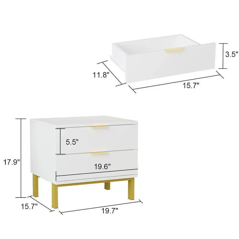 Home 2-Drawer Nightstand