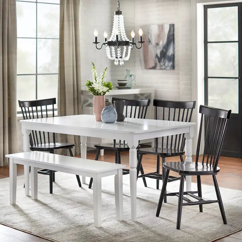Set of 2 Venice Solid Wood Spindle Dining Chairs by Simple Living