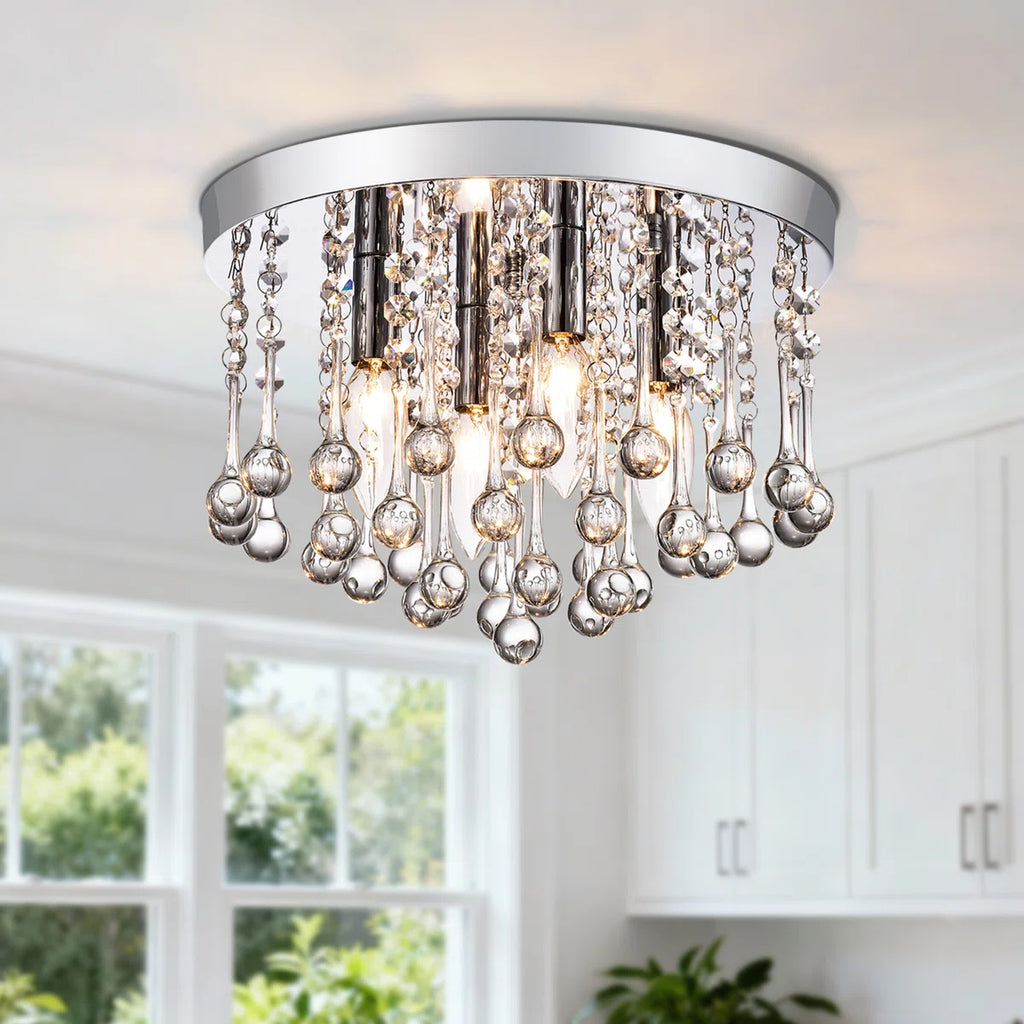 Theodora 11.8" W 4-Light Dimmable Flush Mount