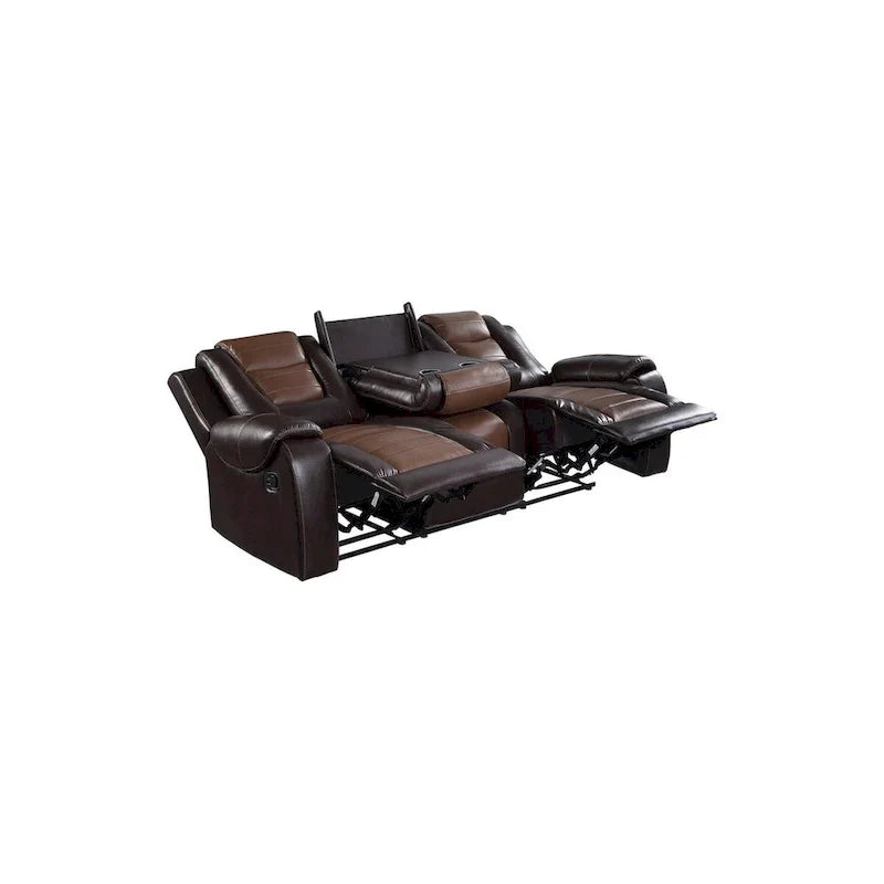 Grete Brown Luxury Faux Leather Living Room Collection