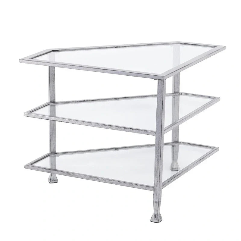 SEI Furniture Jensen Metal Corner TV Stand for Screens up to 33.25 inches