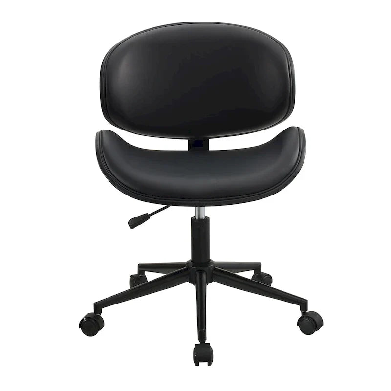 Mid-Century Modern Adjustable Office Chair with Swivel & Casters