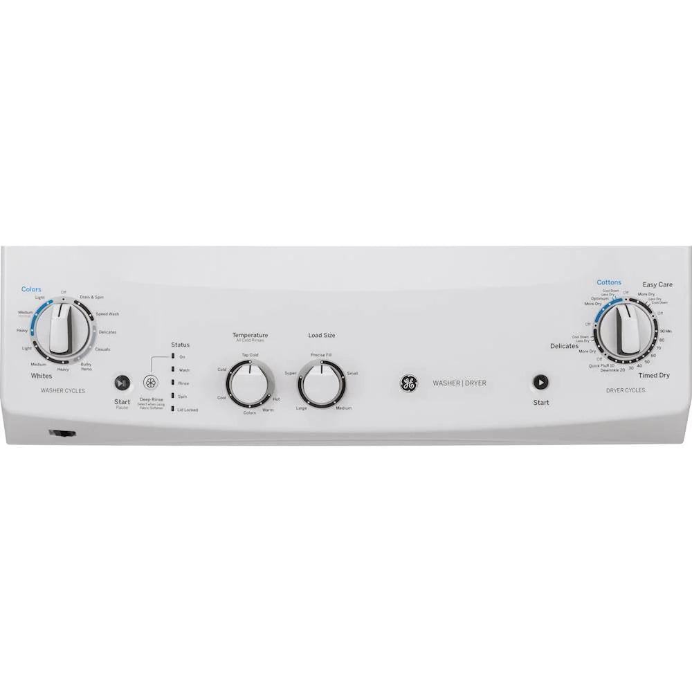 2025 3.8 Cu. Ft. Top Load Washer and 5.9 Cu. Ft. Electric Dryer Laundry Center – White
