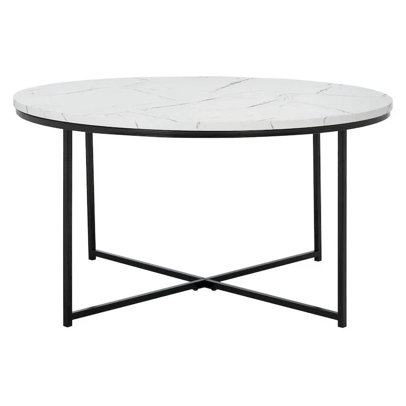 SAFAVIEH Alverda Marble Coffee Table - Dimensions: 35" W x 35" D x 19" H