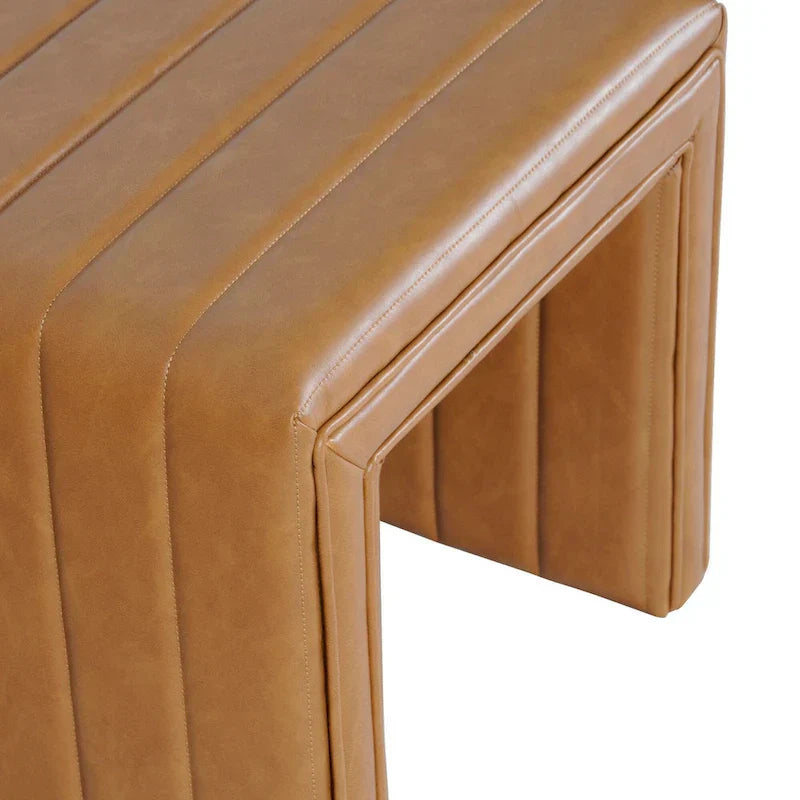HomePop Contemporary Channel-Designed Ottoman