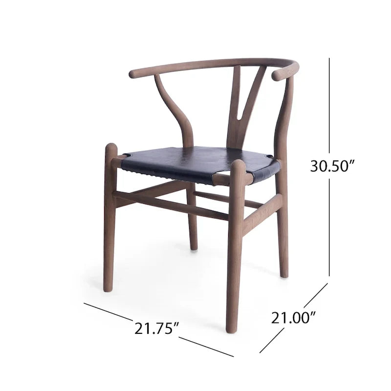 Set of 6 Gessford Ash Wood Dining Chairs by Christopher Knight Home