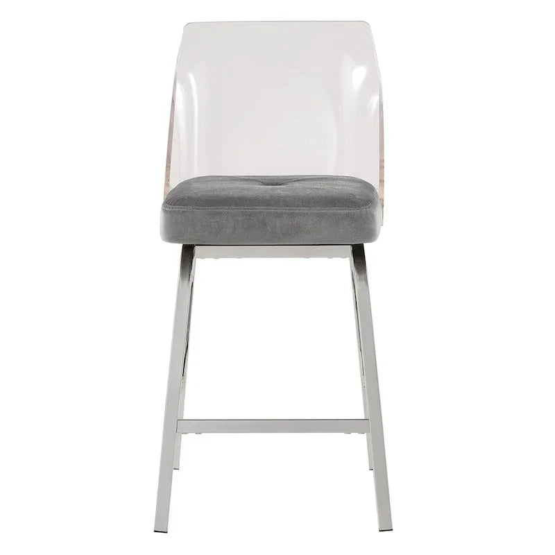 iNSPIRE Q Bold Lennox Velvet Counter Height Stools - Set of 2