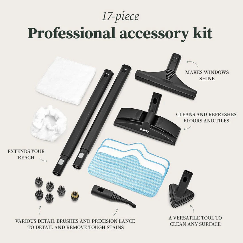 Neat Plus Steam Cleaner & 17-Piece Accessory Kit