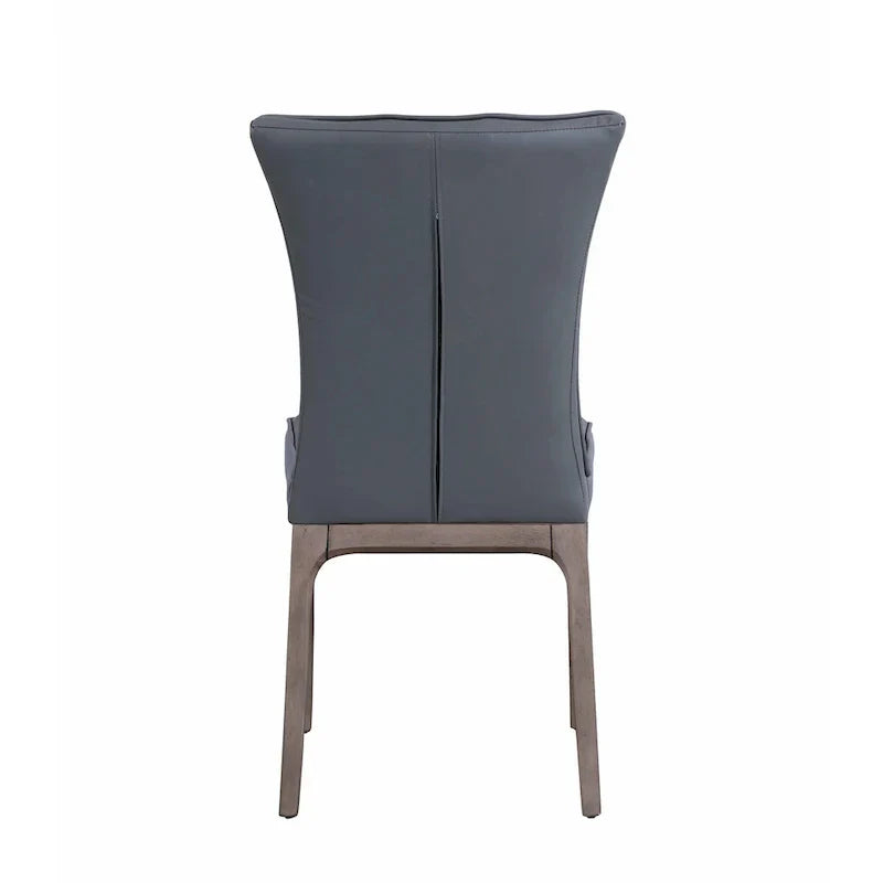 Set of 2 Contemporary Tufted Side Chairs with Sturdy Solid Wood Frame