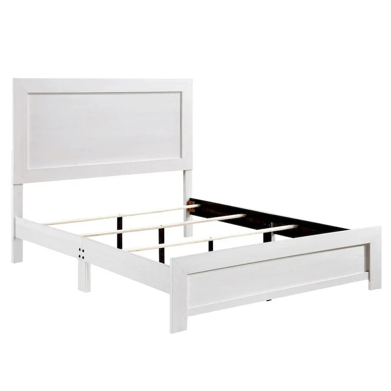 Rustic Farmhouse California King Bed by Eby - White Wood Veneer Finish