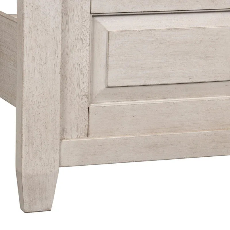King Panel Bed in Antique White from Heartland