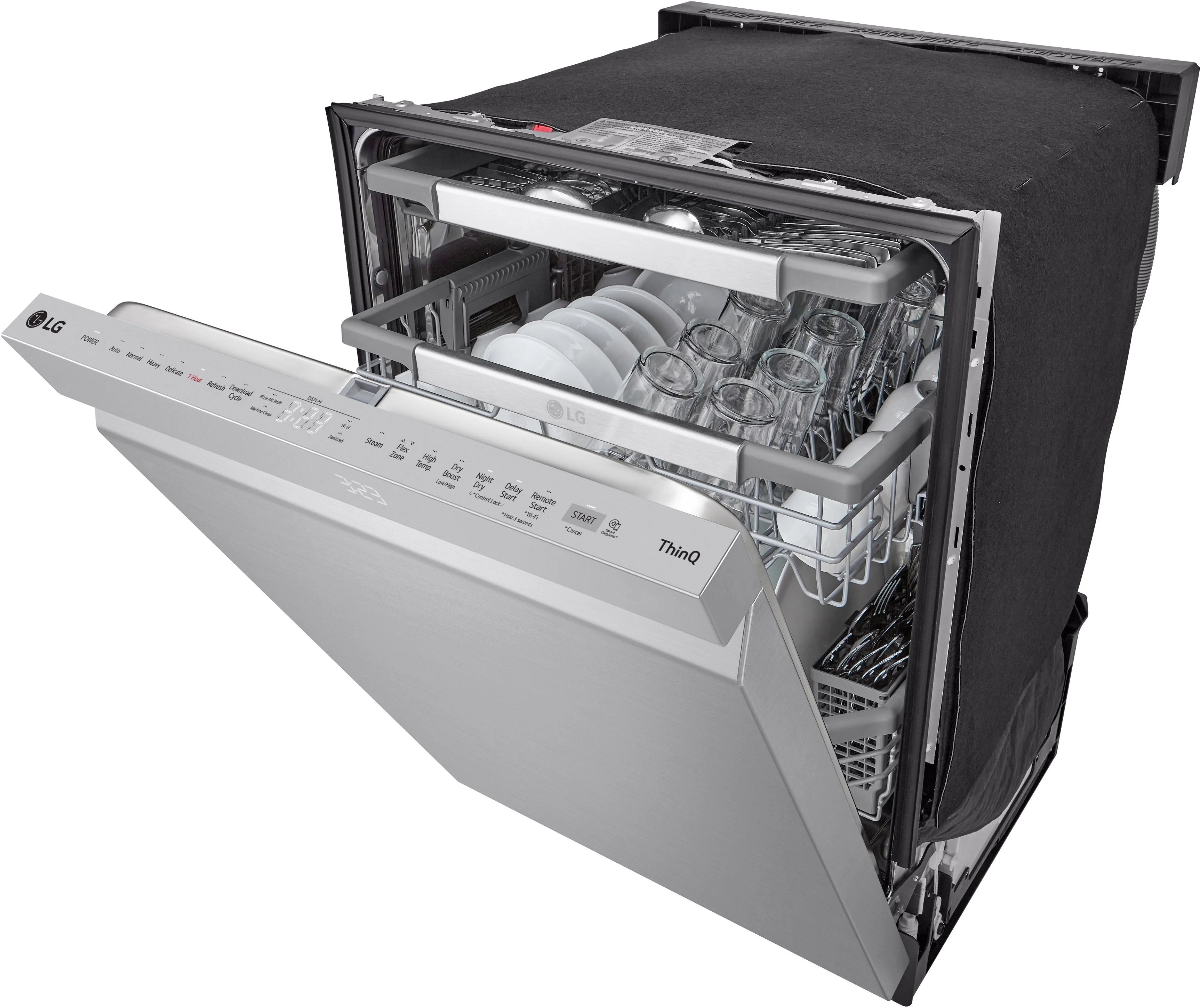 2025 24′′ Top Control Smart Built-In Stainless Steel Tub Dishwasher with 3rd Rack, QuadWash Pro and 42dba – Stainless Steel