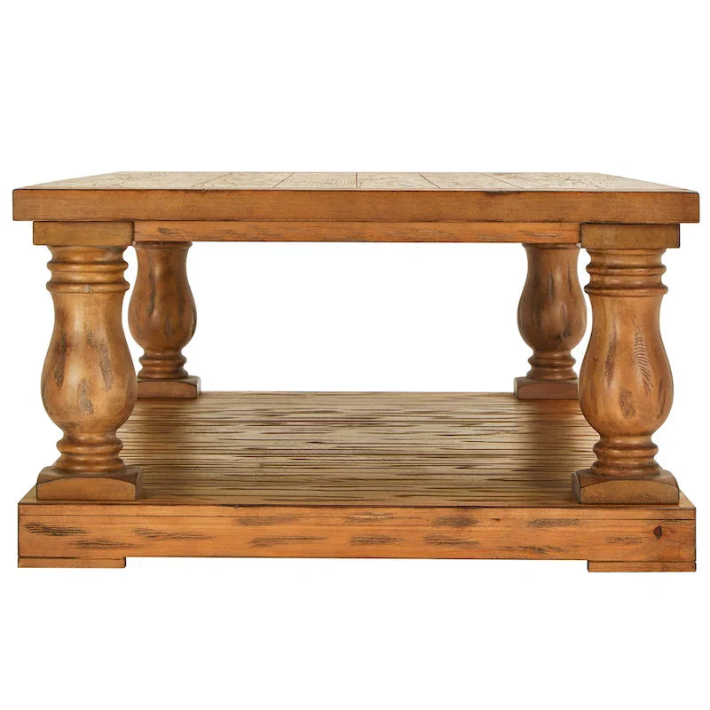 iNSPIRE Q Artisan Edmaire 55-Inch Light Natural Baluster Coffee Table