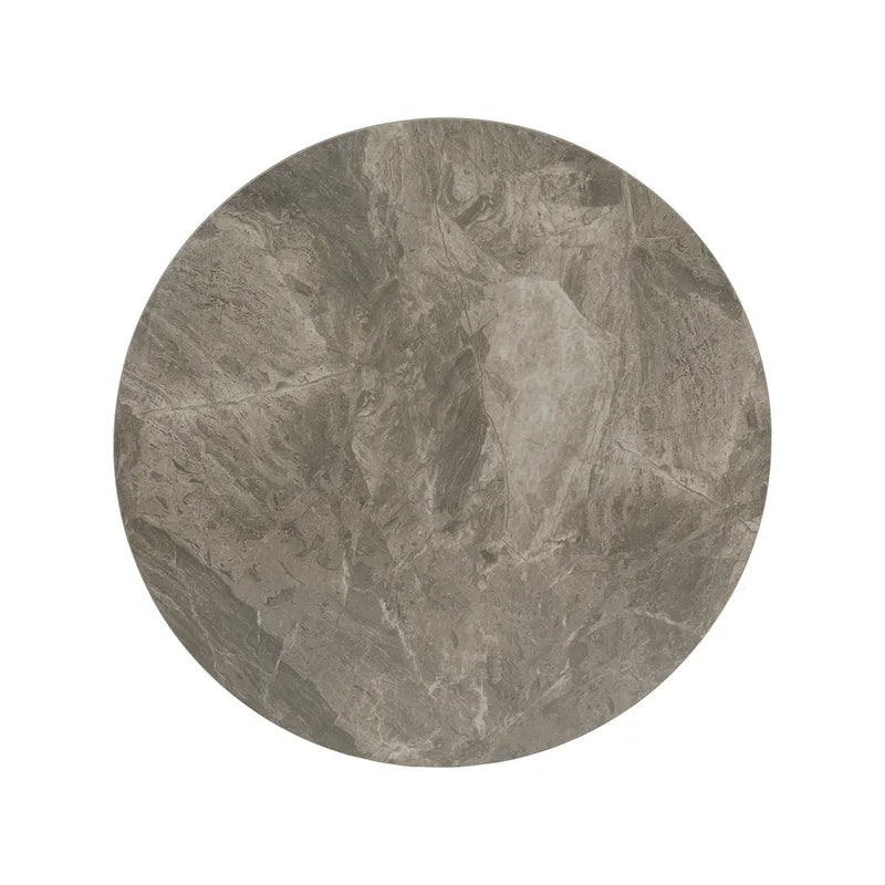 iNSPIRE Q Modern Jurmala Glossy Sintered Stone Tables with Grey Metal Base