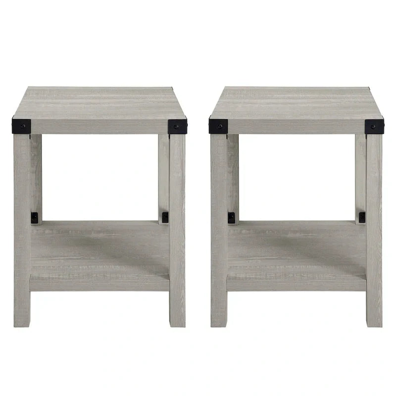Set of 2 Middlebrook Kujawa 18-Inch X-Side Accent Tables