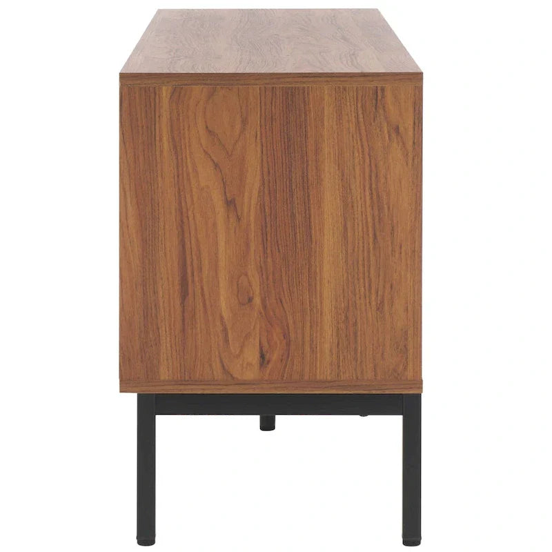 SAFAVIEH Deandra 4-Door Media Stand for Entertainment - Accommodates Up to 65-Inch Flat Screen TV - Dimensions: 60.8" W x 17.7" D x 24.6" H