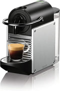 Nespresso Pixie Espresso Machine by DeLonghi, 19-Bar Pump, Compact Aluminum Design, Silver, 1100ml