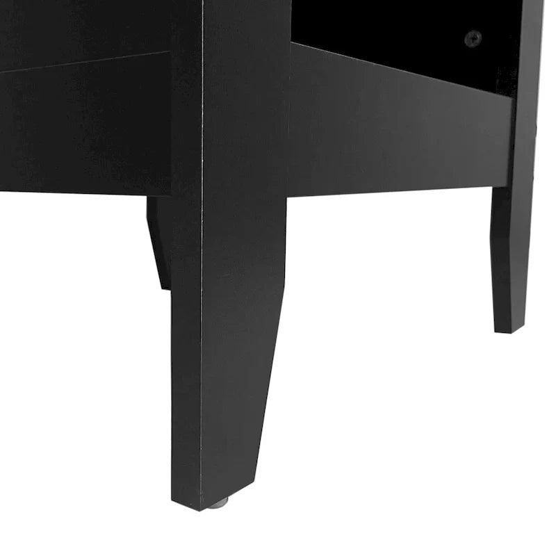 Set of 2 Foisy Faux Wood Nightstands with Drawer by Christopher Knight Home