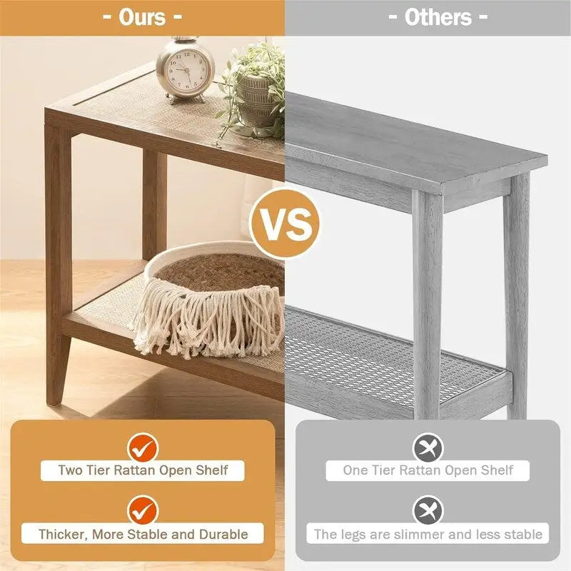 Set of 2 Living Room End Tables - Dimensions: 14D x 24W x 24H