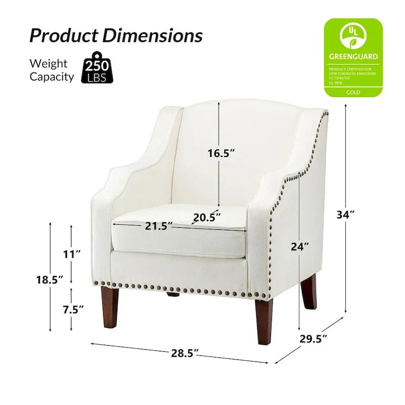 Set of 2 Lucretius Armchairs with Nailhead Trim by HULALA HOME