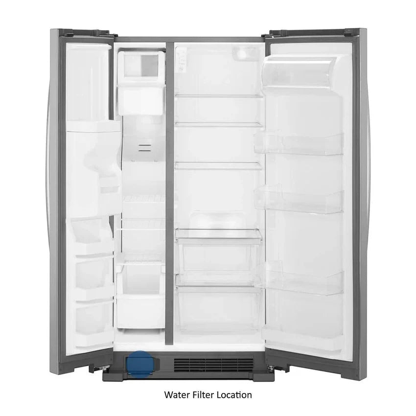 36-Inch Wide Side-By-Side Refrigerator - 24 Cu. ft. Stainless Steel