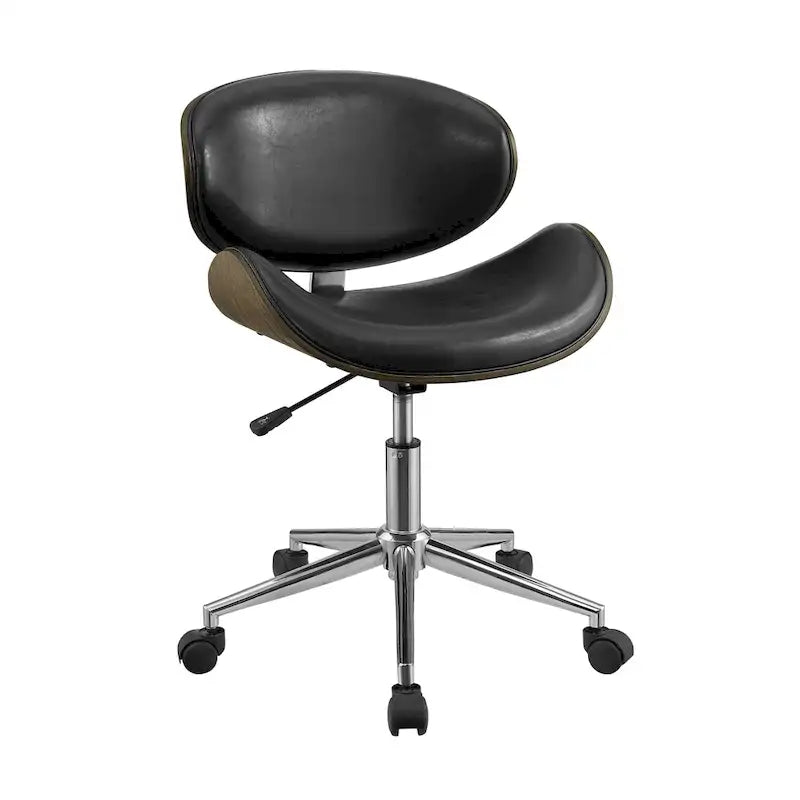 Mid-Century Modern Adjustable Office Chair with Swivel & Casters