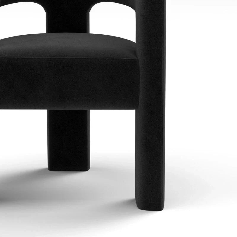 SEYNAR Contemporary Glam Velvet Dining Chair with Open-Back Design