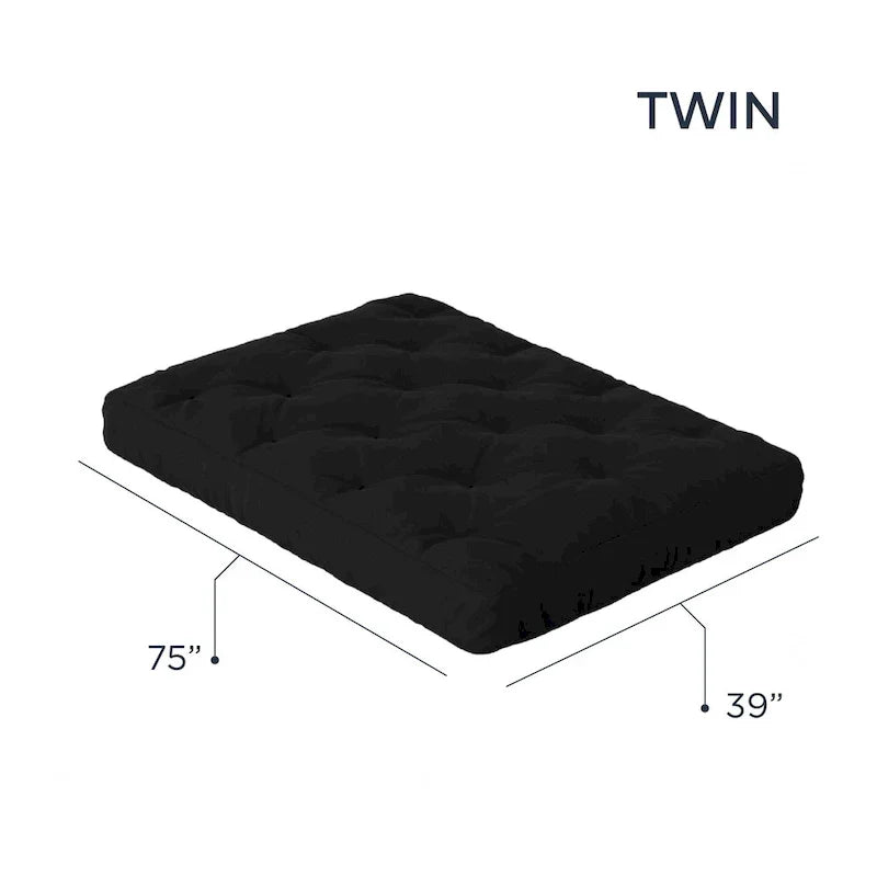 Loosh Home Twin Size Futon Mattress with 8-Inch Gel Memory Foam
