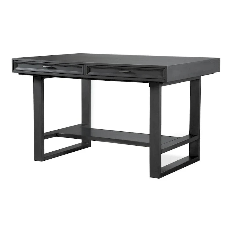 Isolde Black 60-Inch Solid Wood Counter Height Dining Table with Drawers by Furniture of America