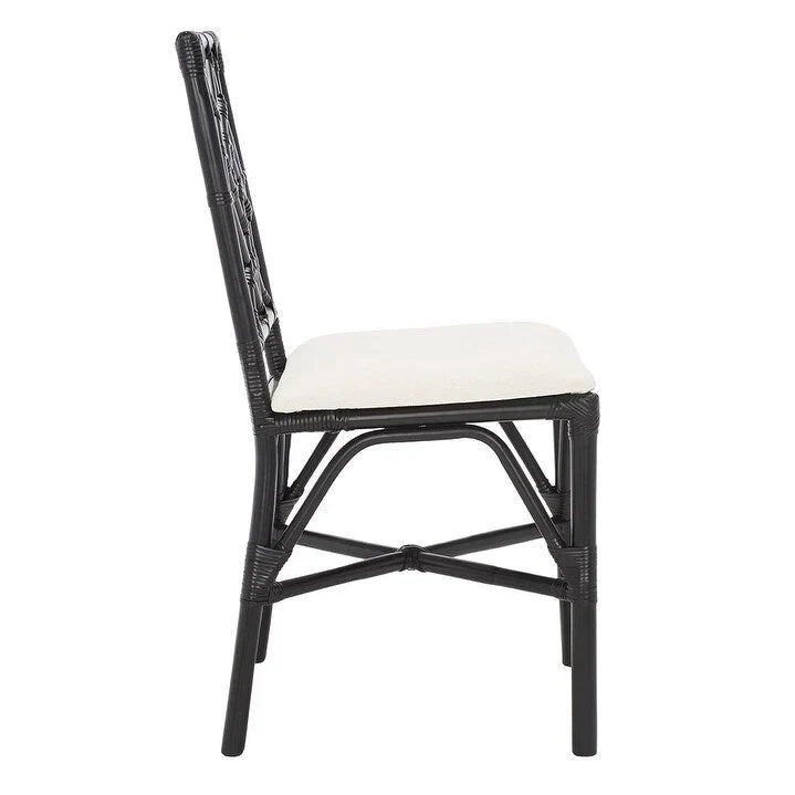 Set of 2 SAFAVIEH Maye Rattan Accent Chairs with Cushions - Dimensions: 18.5" W x 20.9" L x 35.8" H