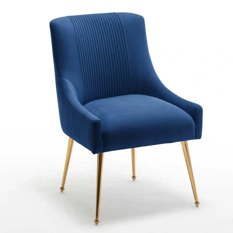 SEYNAR Set of 4 Modern Glam Boucle Velvet Dining or Vanity Chairs with Rear Handle