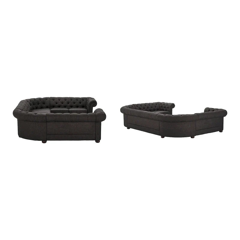 Gdansk 9-Person U-Shaped Chesterfield Sectional Sofa