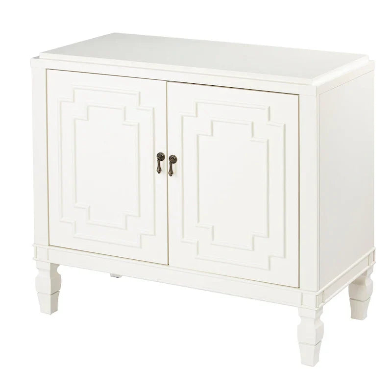SEI Furniture Taborley Antique White Double-Door Accent Cabinet" can be rewritten as:"SEI Furniture Taborley Antique White Double-Door Accent Storage Cabinet