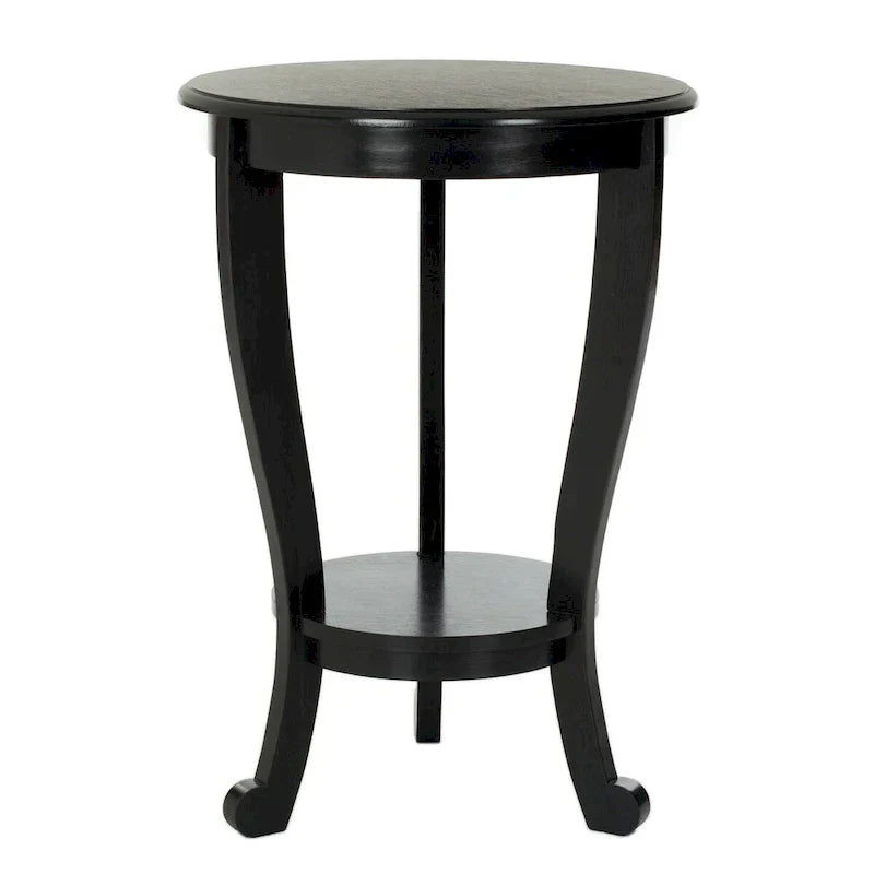 SAFAVIEH Carlotta Grey Pedestal Side Table - Dimensions: 18.1" W x 18.1" D x 26" H