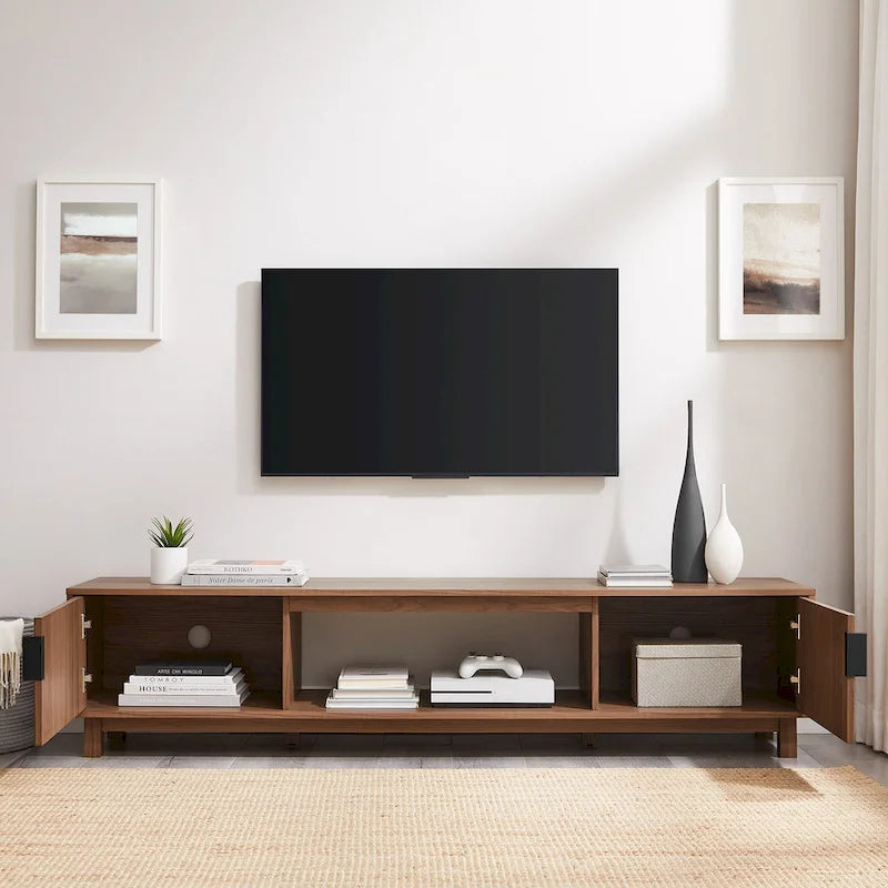 Middlebrook Designs Contemporary 70-Inch TV Stand with Fluted Doors