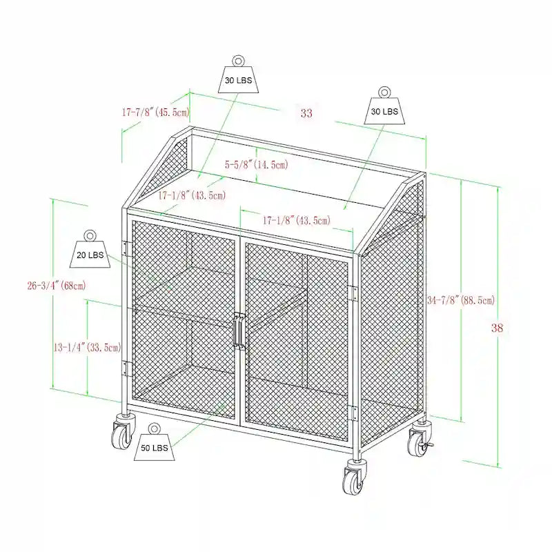 Middlebrook Pierpont Industrial-Style Mesh Bar Cabinet