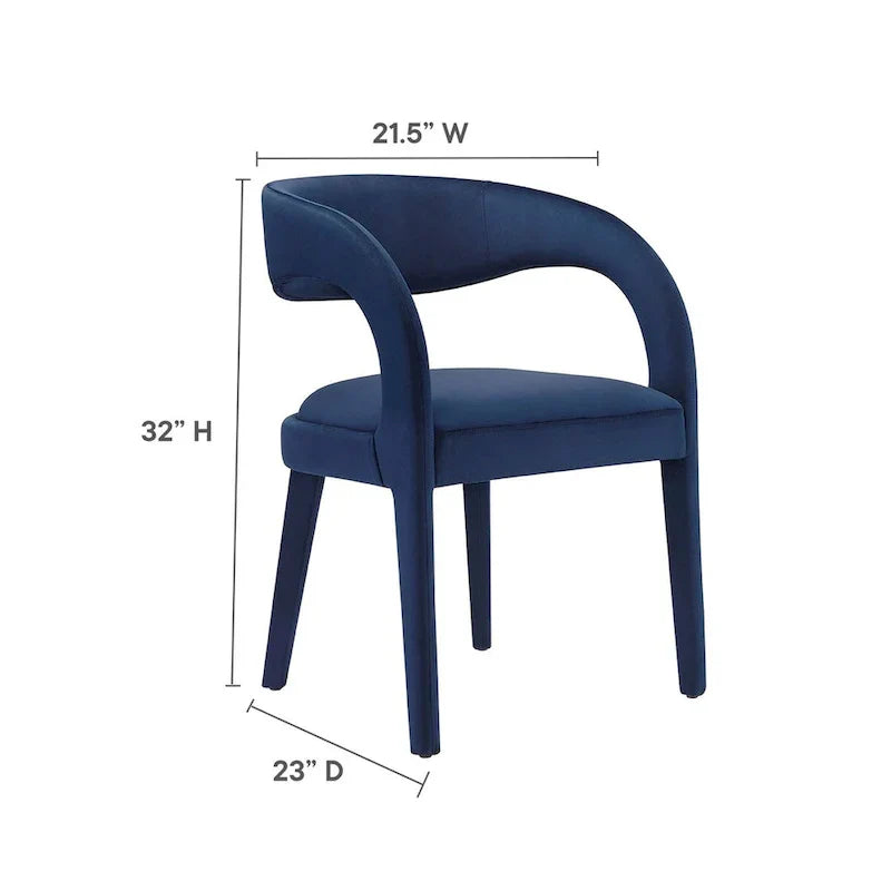 Set of Two Pinnacle Performance Velvet Dining Chairs