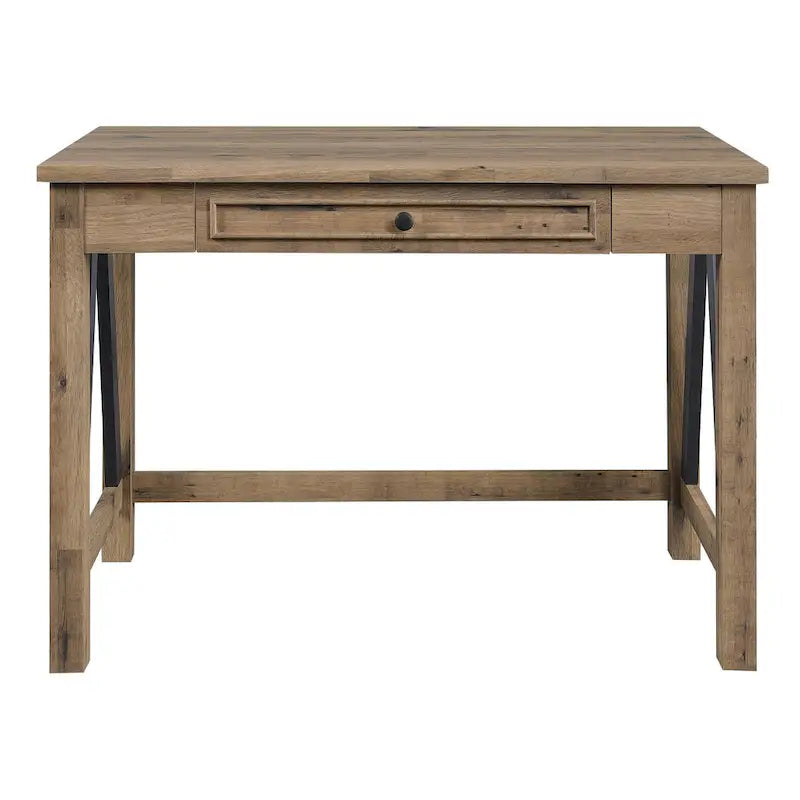 Salvage Oak Quinton Writing Desk with Drawer
