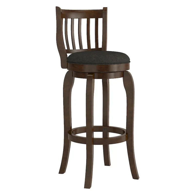 iNSPIRE Q Classic Ali 29-Inch High Back Swivel Bar Stool in Modern Linen