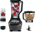 Ninja Blender, Mega Kitchen System, 1500W, 4 Functions for Smoothies, Processing, Dough, Drinks & More, with 72 Blender Pitcher, 64 Processor Bowl, 2 Nutri Cups + Lids, Black, BL770