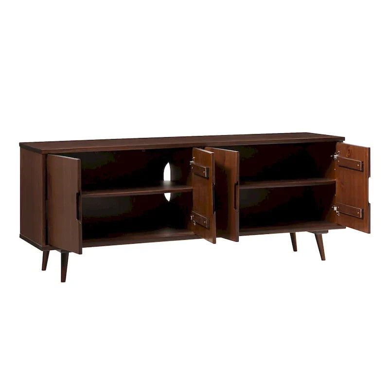 Mid-Century Modern Solid Wood TV Console by Middlebrook