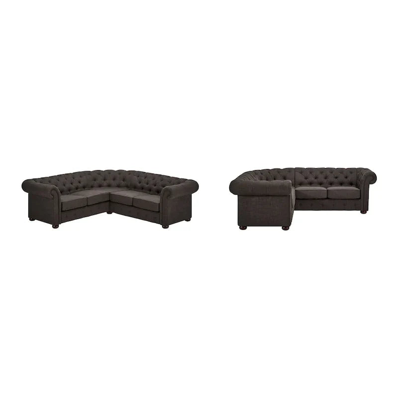 Gdansk 5-Person L-Shaped Chesterfield Sectional Sofa