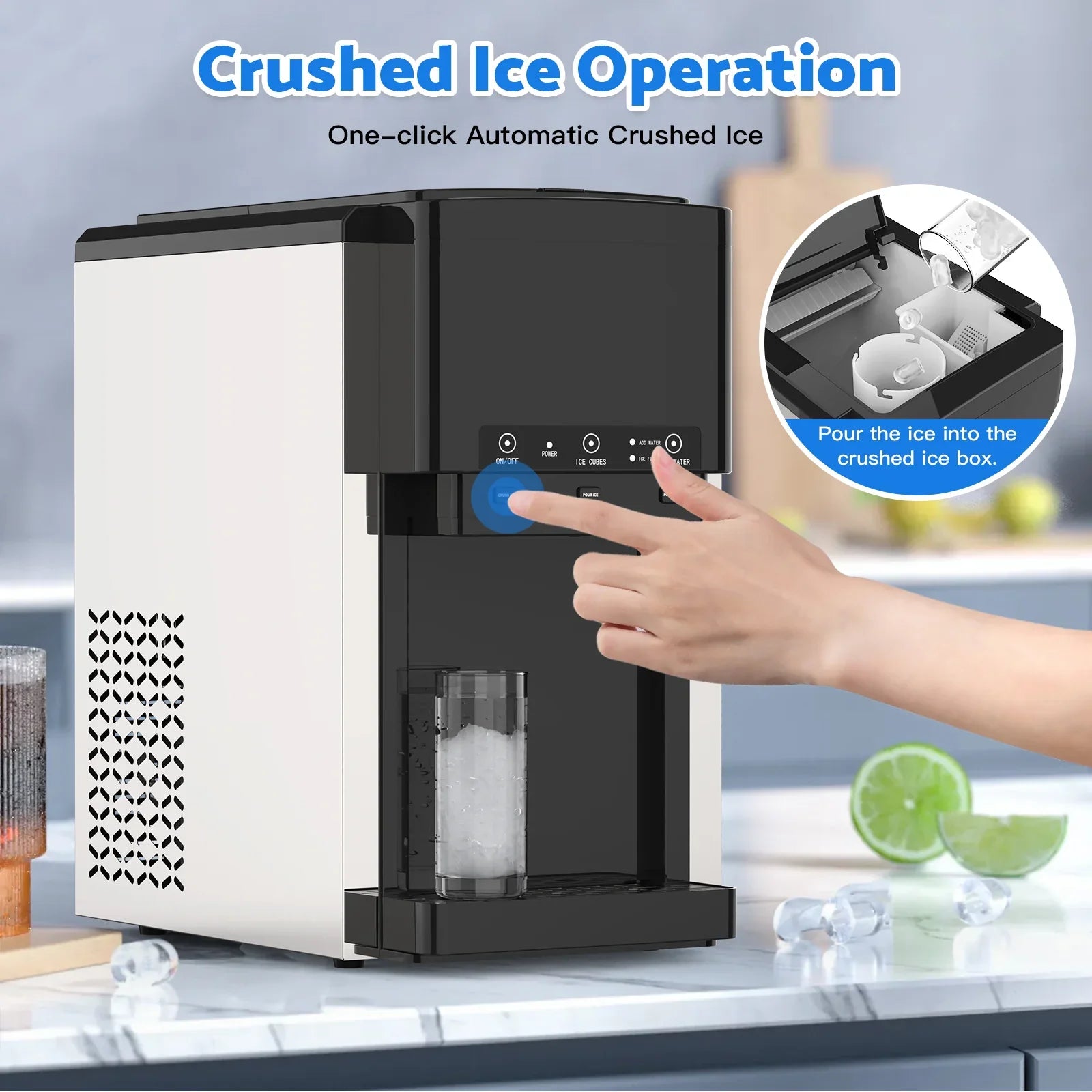 3-in-1 Ice Maker with Cold Water Dispenser