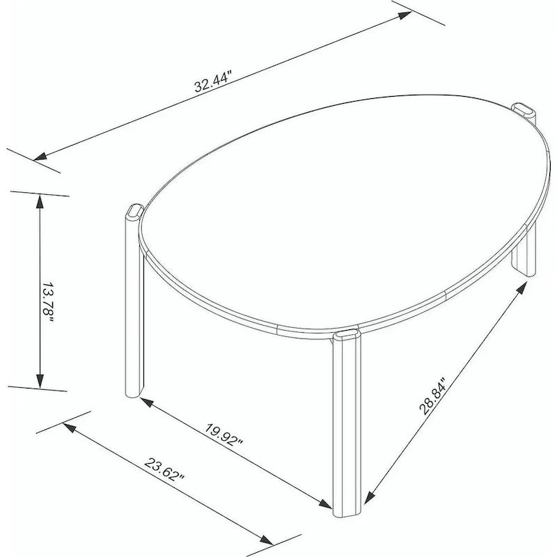 Mid-Century Modern Gales Coffee Table by Manhattan Comfort