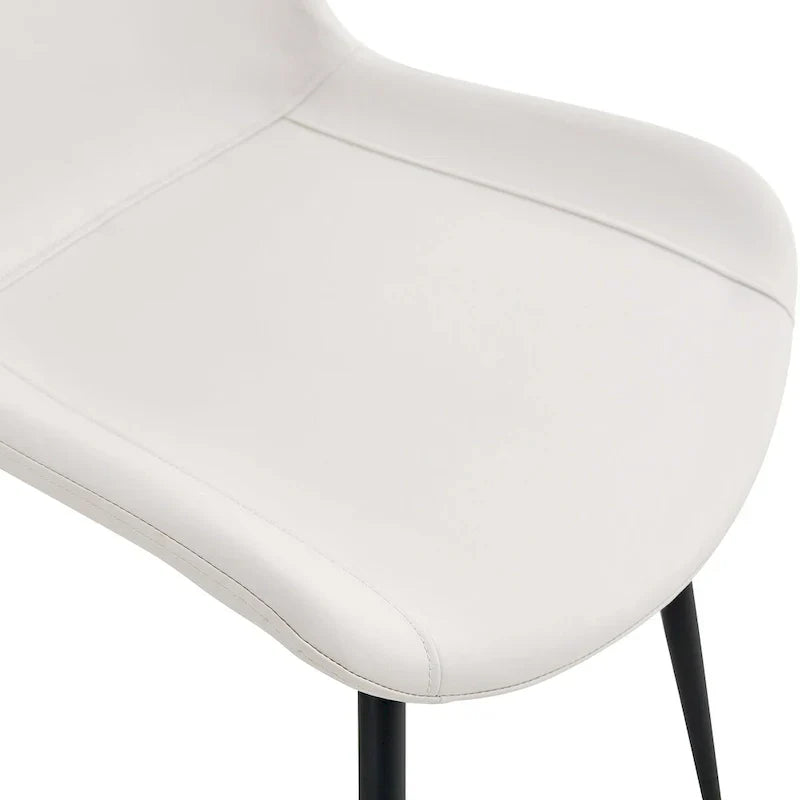 Set of 4 Modern Artificial Leather Dining Chairs for Kitchen