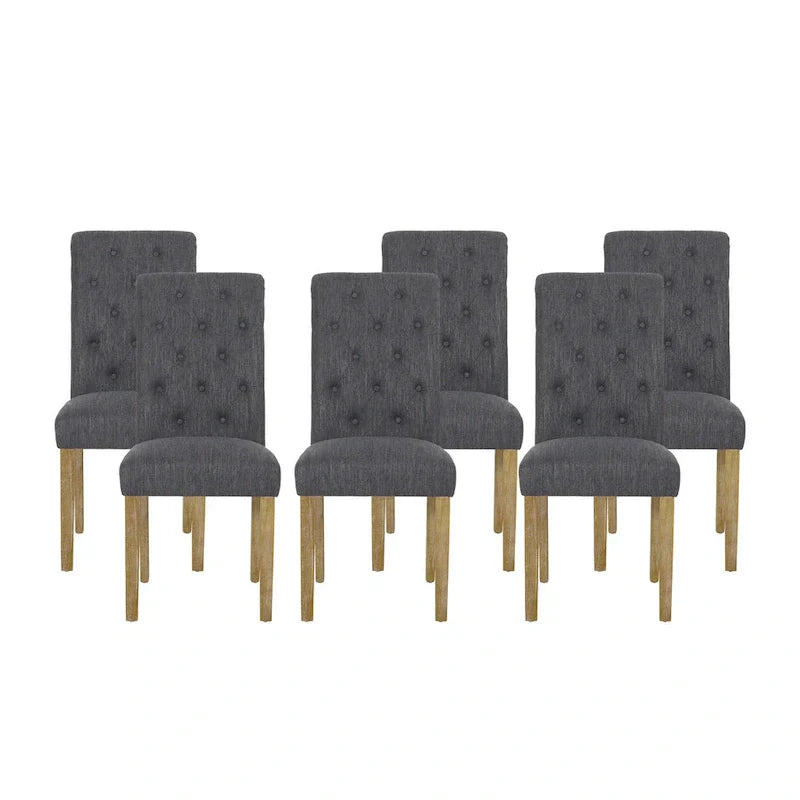 Set of 6 Aruda Upholstered Dining Chairs by Christopher Knight Home
