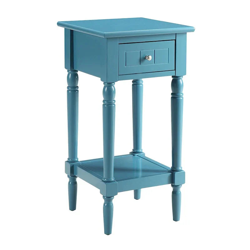 Khloe French Country Accent Table with Shelf and Drawer by Convenience Concepts
