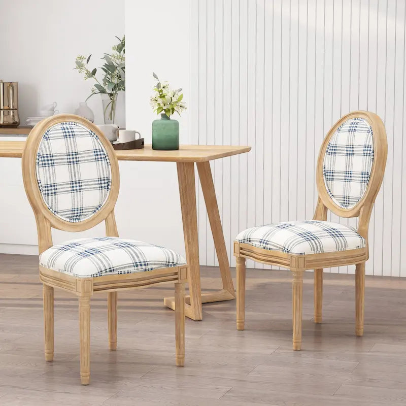 Set of 2 Phinnaeus French Country Fabric Dining Chairs by Christopher Knight Home